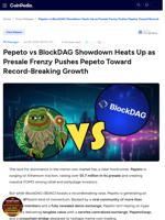 Pepeto vs BlockDAG Showdown Heats Up as Presale Frenzy Pushes Pepeto Toward Record-Breaking Growth