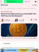 BTC USD Faces a Fresh $82K Test Before the Weekend Close