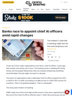 Banks race to appoint chief AI officers amid rapid changes