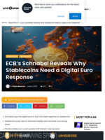 ECB Warns Digital Euro Needed Against Stablecoins
