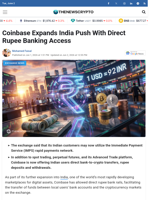 Coinbase Expands India Push With Direct Rupee Banking Access - TheNewsCrypto