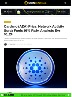 Cardano (ADA) Price: Network Activity Surge Fuels 26% Rally, Analysts Eye $1.20 - CoinCentral