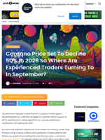 Cardano Price Set To Decline 50% In 2026 So Where Are Experienced Traders Turning To In September? | Live Bitcoin News