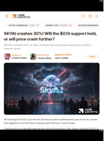 SKYAI crashes 30%! Will the $0.13 support hold, or will price crash further? - AMBCrypto