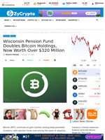 Wisconsin Pension Fund Doubles Bitcoin Holdings, Now Worth Over $320 Million ⋆ ZyCrypto