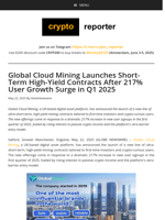 Global Cloud Mining Launches Short-Term High-Yield Contracts After 217% User Growth Surge in Q1 2025