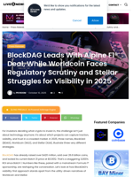 BlockDAG Leads With Alpine F1® Deal, While Worldcoin Faces Regulatory Scrutiny and Stellar Struggles for Visibility in 2025 | Live Bitcoin News