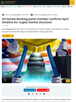 US Senator Hagerty Confirms April Timeline for Crypto Market Structure