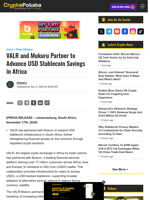 VALR and Mukuru Partner to Advance USD Stablecoin Savings in Africa