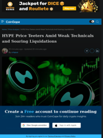 HYPE Price Teeters Amid Weak Technicals and Soaring Liquidations