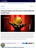 Visa and Stripe Join Forces to Launch Bitcoin Credit Card