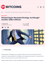 Michael Saylor Revealed Strategy Just Bought $2Bn in Bitcoin