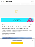 RWA news: Tether backs UAE tokenization firm KAIO in $8M funding round