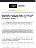 Sonic Labs Launches Spawn, the First AI Platform for Building Web3 Apps From Natural Language