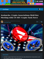 Avalanche, Crypto Associations Held Key Meeting with US SEC Crypto Task Force