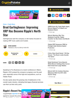 Brad Garlinghouse: Improving XRP Has Become Ripple’s North Star