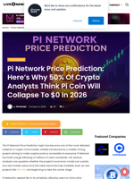 Pi Network Price Prediction: Here's Why 50% Of Crypto Analysts Think Pi Coin Will Collapse To $0 In 2026 | Live Bitcoin News