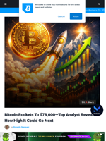 Bitcoin Rockets To $78,000—Top Analyst Reveals How High It Could Go Next | Bitcoinist.com