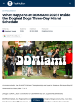 What Happens at DDMIAMI 2026? Inside the Doginal Dogs Three-Day Miami Schedule - TechBullion