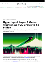 Hyperliquid Layer 1 Gains Traction as TVL Grows to $2 Billion - 
