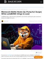 Memecoin Battle Heats Up: Pump.fun Surges While LetsBONK Clings to Lead - DailyCoin