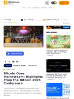 Bitcoin Goes Mainstream: Highlights From the Bitcoin 2025 Conference – Conferences Bitcoin News