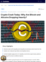 Crypto Crash Today: Why Are Bitcoin and Altcoins Dropping Heavily?
