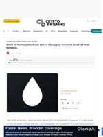 Strait of Hormuz blockade raises oil supply concerns amid US-Iran tensions