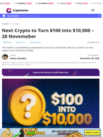 Next Crypto to Turn $100 into $10,000 by 28 November