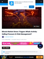 Bitcoin Market Stress Triggers Whale Activity: Selling Pressure Or Risk Management? | Bitcoinist.com