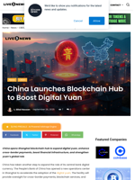 China Launches Blockchain Hub to Boost Digital Yuan | Live Bitcoin News