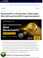 BlockchainFX vs Snorter Bot vs Maxi Doge: Who Will Lead the 2025 Crypto Revolution?