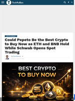 Could Pepeto Be the Best Crypto to Buy Now as ETH and BNB Hold While Schwab Opens Spot Trading - TechBullion