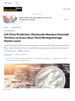 LTC Price Prediction: Stochastic Reaches Oversold Territory as Every Near-Term Moving Average Points Lower - Blockchain.News