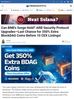 Can BNB’s Surge Hold? ARB Security Protocol Upgrades—Last Chance for 350% Extra BlockDAG Coins Before 10 CEX Listings!   - TheNewsCrypto
