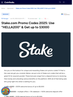 Stake.com Promo Codes 2025: Claim 200% Welcome Bonus of up to $3,000