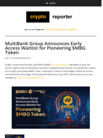 MultiBank Group Announces Early Access Waitlist for Pioneering $MBG Token