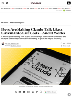 Devs Are Making Claude Talk Like a Caveman to Cut Costs—And It Works - Decrypt