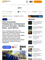 Visa Expands Stablecoin Settlement Across Europe, Middle East, and Africa – Featured Bitcoin News