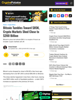 Bitcoin Tumbles Toward $85K, Crypto Markets Shed Close to $200 Billion