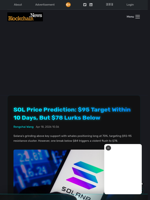 SOL Price Prediction: $95 Target Within 10 Days, But $78 Lurks Below - Blockchain.News