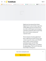 Galaxy (GLXY) News: $460M Investment From a 'Large Asset Manager,' Shares Pop 3%