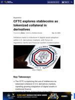 CFTC explores stablecoins as tokenized collateral in derivatives