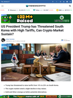 US President Trump has Threatened South Korea with High Tariffs, Can Crypto Market Sustain? - TheNewsCrypto