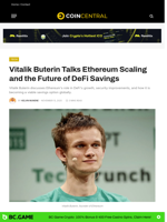 Vitalik Buterin Talks Ethereum Scaling and the Future of DeFi