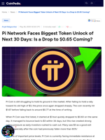 Pi Network Faces Biggest Token Unlock of Next 30 Days: Is a Drop to $0.65 Coming?