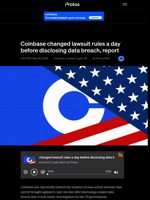 Coinbase changed lawsuit rules a day before disclosing data breach, report