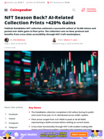 NFT Season Back? AI-Related Collection Prints +420% Gains - Coinspeaker