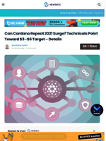 Can Cardano Repeat 2021 Surge? Technicals Point Toward $3–$6 Target - Details