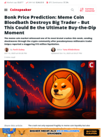 Bonk Price Prediction: Meme Coin Bloodbath Destroys Big Trader – But This Could Be the Ultimate Buy-the-Dip Moment - Coinspeaker